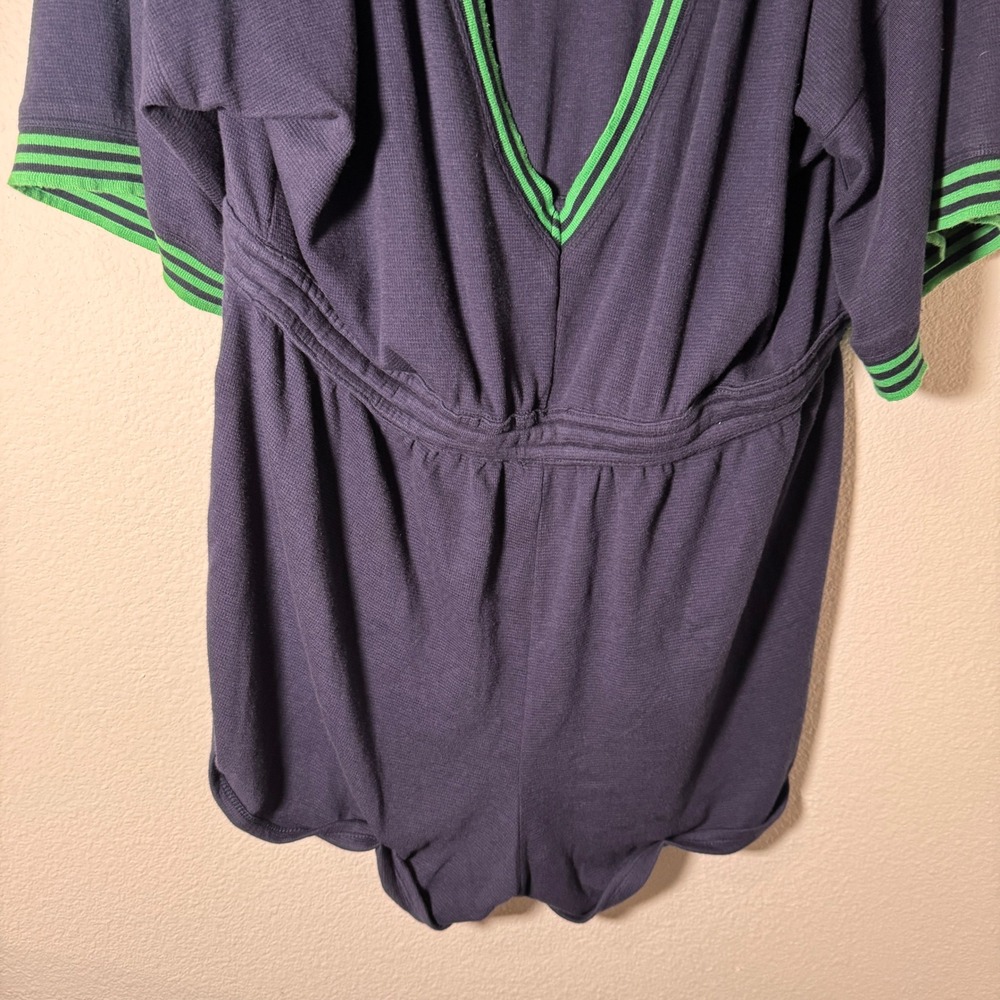 Anthropologie Navy Star Pocket Drawstring Waffle Knit Romper One Piece XL NWT - Picture 11 of 15